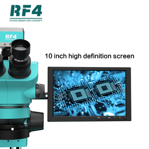 Microscopes stéréoscopiques trinoculaires RF4 RF-7050TVD2-2KC2-S010 avec zoom pour réparation mobile, caméra 2K FULL HD 7-50x et écran intégré - Product Image 4