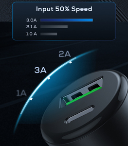 ที่ชาร์จในรถยนต์แบบใหม่ ดีไซน์ทันสมัย 45w ช่องเสียบ USB คู่ รองรับ Qc3.0 และ Pd 48w Type C ชาร์จเร็วสำหรับรถยนต์ - Product Image 3