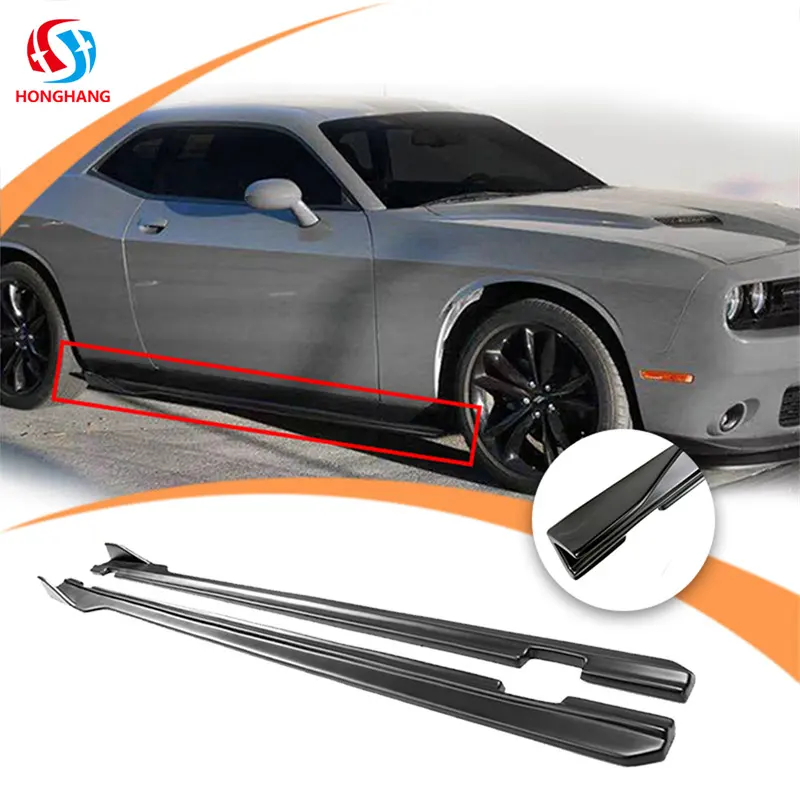 Honghang Fabriek Groothandel Pp Materiaal Carbon Body Kit Voor Dodge Challenger Side Rokken Splitter 2012 2019 2018