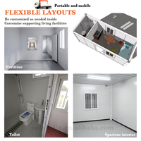 Maison en conteneur de luxe de 40 pieds Villa préfabriquée en acier pliable avec salle de bain prête à l'emploi pour les hôtels