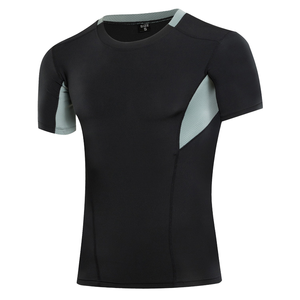 Camiseta Deportiva para Hombre, de Secado Rápido, Compresión, con Logotipo Personalizado, para Gimnasio, Diseño a Cuadros, 200 Gramos, en Oferta - Product Image 1