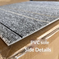 Karpet Kantor Berbentuk Ubin 50x50 Kedap Suara Polipropilena Tahan Aus Ramah Lingkungan Alas PVC/EVA Lantai Persegi Mewah Komersial