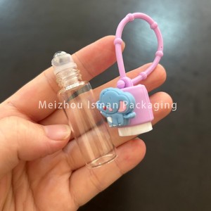 3ml 5ml dễ thương nhỏ thủy tinh Nước hoa tinh dầu quả thủy tinh cuộn trên chai mỹ phẩm du lịch xách tay với phim hoạt hình Silicone trường hợp - Product Image 5