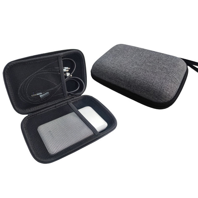 Portable Hard EVA Electronic Storage Case Divided Mesh Pocket Shockproof Travel Organizer Pouch for Small Digital Gadgets Tools
