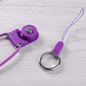 Lanière de téléphone portable multifonctionnelle, amovible, rotative, de couleur violette, sangle de <span class=keywords><strong>collier</strong></span>, support de téléphone, corde de téléphone, support de téléphone portable à suspendre au cou - Product Image 2