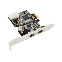 بطاقة توسعة PCI Express من WINTEK 1394B بـ 2+1 منفذ FireWire 800 مع شريحة TI XIO2213AZAY متوفرة في المخزون