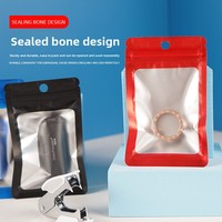 Pochettes refermables à fermeture éclair avec fenêtre, givrées et colorées, en aluminium dégradé pour accessoires numériques, bijoux et cosmétiques (CPP)