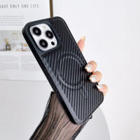 Étui de téléphone magnétique sans fil en polyuréthane noir de luxe pour Samsung S24 Ultra S25 Plus Ultra Edge TPU PC hommes Pro Max modèle sans fil