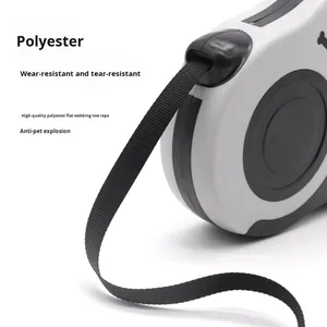 ODM/OEM Ecológico Moda Retráctil Sólido Acolchado Plástico Nylon Perro Grande Anti-Escape Al Aire Libre Perro Caminar Correa Suministros para Mascotas - Product Image 3