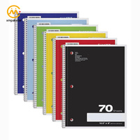 Personnalisé fournitures scolaires cahier d'exercices d'impression spirale étudiant carnet de composition