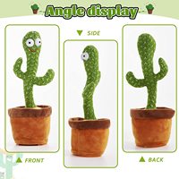 Jouet cactus dansant, chansons anglaises, chant, parole, enregistrement, répétition de ce que vous dites, cactus électrique
