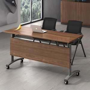 โต๊ะประชุมแบบพับได้มีล้อโต๊ะคอมพิวเตอร์สำนักงานที่บ้านโต๊ะคอมพิวเตอร์เก้าอี้สำนักงานพับได้โต๊ะคอมพิวเตอร์ที่บ้าน - Product Image 2