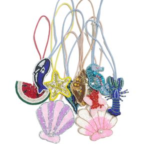 Appliques et porte-clés en strass personnalisés en gros, breloques de sac en forme d'animaux marins et de fruits en perles 3D faites à <span class=keywords><strong>la</strong></span> main - Product Image 3