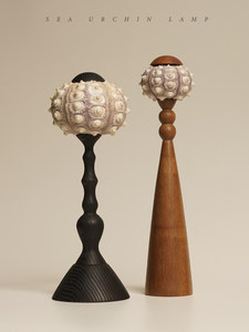 Lampe à capteur tactile sur base en bois avec coquille d'ormeau de la série Naturelle, pour table, ambiance décorative, Art Déco, salon, cadeau de festival - Product Image 2