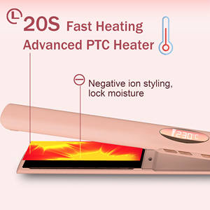 Ensemble de fer à lisser les cheveux en céramique à bon prix Ensemble d'outils de beauté des cheveux Fer à lisser et à friser LED portable pour les voyages - Product Image 3