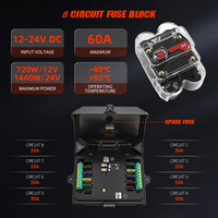 Panel de Interruptores LED Universal para Automóviles de 6 y 8 Canales, RGB Multicolor con Control Remoto para SUV, UTV, ATV, Controlador de Luces Todoterreno