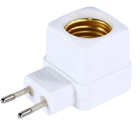 Ampoule à LED E27, support de base de prise, adaptateur de prise UE, interrupteur marche/arrêt