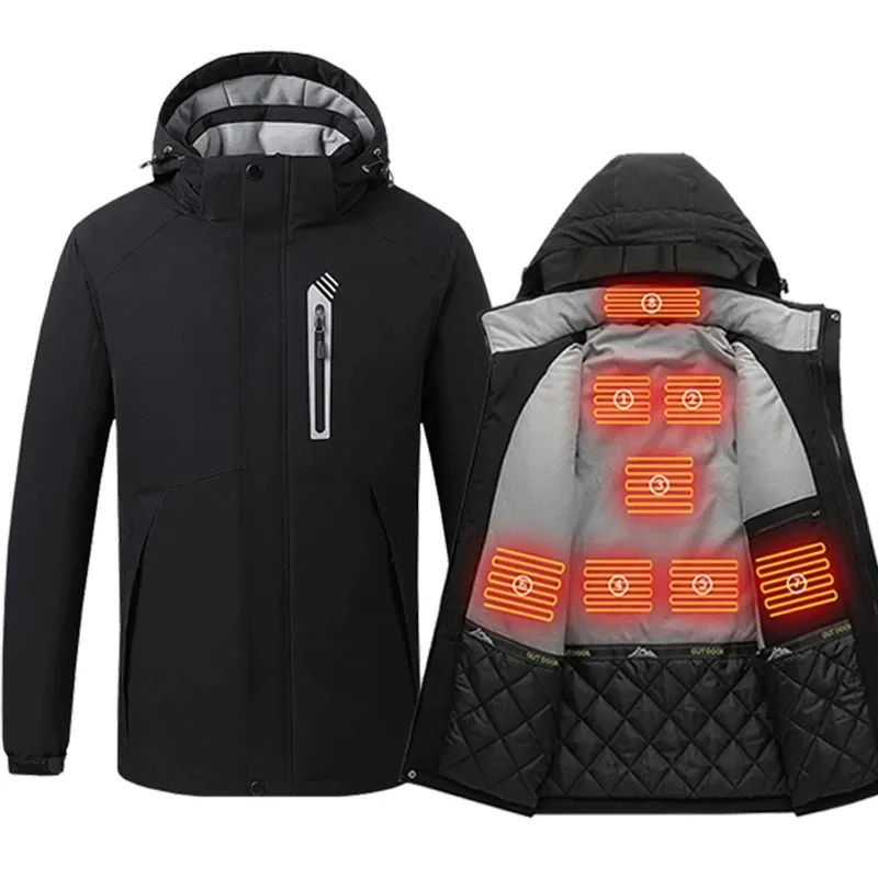 manteau d'Hiver chauffant avec batterie Winter Elegant Men Female 5Xl Heating Coats With Power Bank