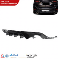 Diffuseur de pare-chocs arrière pour Jeep Grand Cherokee SRT SRT8 2014 2021 V1 Style aileron de requin Spoiler arrière ABS Noir
