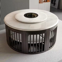 Table à manger ronde en bois massif au design simple et moderne, idéale pour les petits appartements et les hôtels, gain de place, mobilier de maison