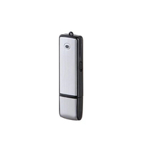 Mini enregistreur vocal numérique avec clé USB 8 Go, format audio WAV, 8 heures d'enregistrement