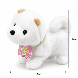 Jouet en peluche interactif musical, chien <span class=keywords><strong>Pomeranian</strong></span>, sons, jeu d'interaction multijoueur, amusant, musical, mignon, jouet familial, coton PP - Product Image 6