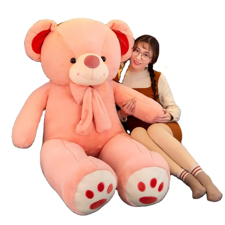 63 дюйма, гигантский медведь, кожа, плюшевая игрушка, детский медведь, оптовая продажа, набивные животные