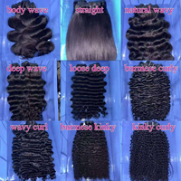 Vente en gros d'extensions de cheveux humains naturels ondulés bruts du Cambodge, 100% vierges, cuticules alignées, bouclés à la birmane, fournisseur de lots de cheveux humains