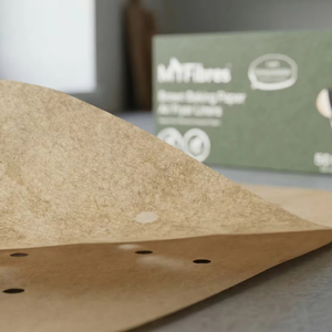 Papier sulfurisé compostable de qualité supérieure, sans plastique, résistant à la chaleur, pour friteuse à air, qualité alimentaire, vente en gros. - Product Image 2