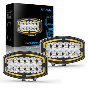 10 Inch Oval LED <b>Work</b> <b>Light</b> Off Road Spotlights White Yellow Dual Beam DC Power - Product Image 1