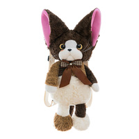 Sac à dos en peluche Devon cat à poils bouclés, sac à bandoulière en peluche douce avec décoration en nœud pour filles