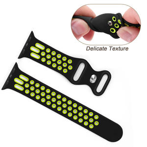 Bracelets de montre en silicone en gros pour Apple Watch S10/11 46mm Ultra 49mm SE 44mm – Bracelet de sport en silicone bicolore à clipser - Product Image 6