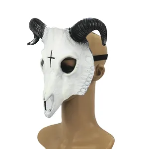 Halloween Demon <strong>Mask</strong> with Horror Sheep Horn Head Cosplay Costume Decor for Masquerade Party - Product Image 4