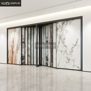 Tùy chỉnh kích thước treo phẳng vẽ bảng điều khiển đá hiển thị đứng đá cẩm thạch Granite mẫu đá Rack hiển thị cho showroom - Product Image 2