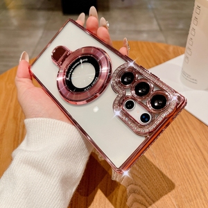 Coque Souple Magnétique avec <span class=keywords><strong>Chargeur</strong></span> <span class=keywords><strong>Sans</strong></span> <span class=keywords><strong>Fil</strong></span> <span class=keywords><strong>pour</strong></span> <span class=keywords><strong>Samsung</strong></span> Galaxy A23 A14 A13 A12 A34 A73 A54 <span class=keywords><strong>A53</strong></span>, Plaqué Diamant, en TPU, avec Support Béquille et Poignée - Product Image 4