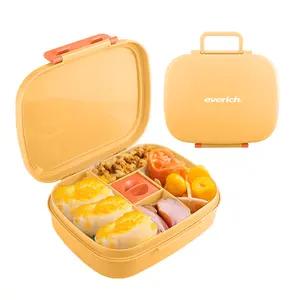 Groothandel 1.1l Schattig Odm Design Kids Plastic Lunchbox Voor Schoolkinderen Kinderen Kleur Doos Plastic Lunchbox Vierkant Everich 500 Pcs