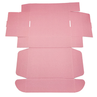 Boîte d'expédition plate ondulée biodégradable rose personnalisée en kraft de luxe pour l'emballage de robes gaufrage de matériaux recyclés