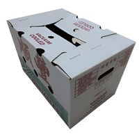 Boîtes d'emballage en carton ciré personnalisées pour l'agriculture, les légumes, les fruits et les fruits de mer, imperméables et enduites de cire
