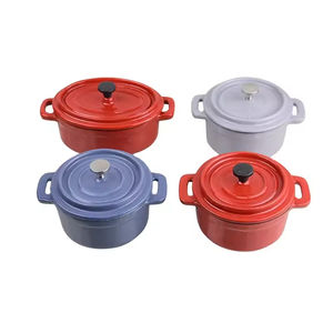 Nueva <span class=keywords><strong>Mini</strong></span> Cocotte de Hierro Fundido Esmaltado Antiadherente para Cocina, Colorida - Product Image 2
