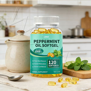 Huile de menthe poivrée en gélules à libération enterique, marque privée, 1000 mg, gélules d'huile de menthe poivrée, soutien digestif, 90 gélules - Product Image 5