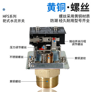 Interruptor de flotador HFS-25 de 1 pulgada, sensor de flujo de líquido roscado de acero inoxidable, tipo paleta de control - Product Image 2