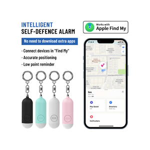 Alarme de sécurité personnelle compacte 130 dB, sirène puissante rechargeable par USB, porte-clés anti-perte, dispositif d'alerte SOS pour les voyages - Product Image 3
