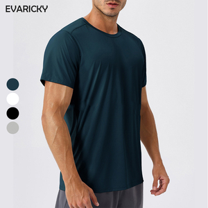 Maglietta da <span class=keywords><strong>uomo</strong></span> leggera ad asciugatura rapida estiva da corsa all'aperto <span class=keywords><strong>per</strong></span> Fitness sport da palestra felpa a maniche corte <span class=keywords><strong>per</strong></span> uno stile di vita attivo - Product Image 1