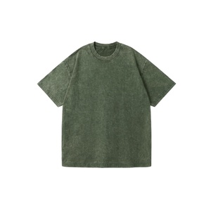 Wholesale Custom Logo Premium Heavyweight 100% Cotton Vintage Stone Washed T-<b>shirt</b> Oversized Blank Drop Shoulder t <b>shirt</b> for men - Product Image 1