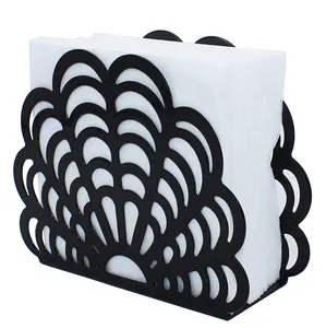 Caja de pañuelos de latón con patrón personalizado, soporte de pañuelos de latón montado en la pared, color negro, venta al por mayor, nuevo diseño, 2022