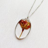 Pendentif floral plante pressée forget-me-not collier de fleurs séchées bijoux en résine de fleurs séchées pour dame