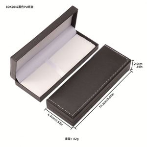 Boîte cadeau en cuir PU de luxe pour stylos à bille et stylos plume, étui de papeterie promotionnel personnalisé avec logo pour entreprises - Product Image 3