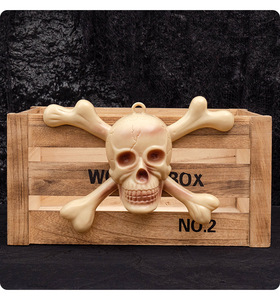Colgante Largo de Plástico con Calavera Cruzada para Halloween, Festival de Fantasmas, Casa Embrujada, Sala de <span class=keywords><strong>Escape</strong></span>, Accesorio Decorativo - Product Image 3