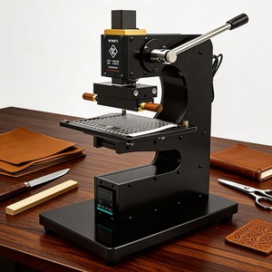 Mini machine manuelle de gaufrage du cuir 220V avec positionnement infrarouge, machine de marquage à chaud par feuille, idéale pour les portefeuilles et les étiquettes de bagages - Product Image 1