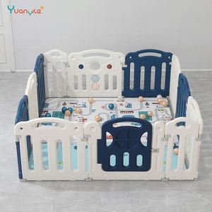 Patio de juegos para niños de interior valla de seguridad portátil niños extraíble <span class=keywords><strong>barato</strong></span> patio de juegos pluma de plástico plegable bebé Corralitos para parque infantil - Product Image 1